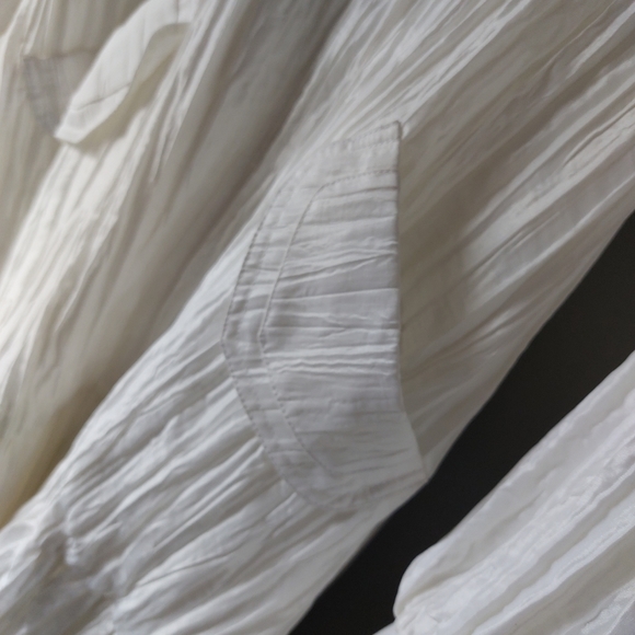 Samuel Dong crepe bubble trench coat Size XL white - Picture 9 of 10